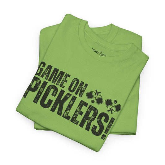 Eddy and Rita Unisex Heavy Cotton T-Shirt - "Game On Picklers" Pickleball Graphic Tee