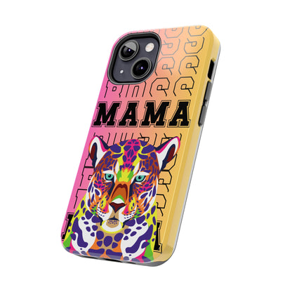 Colorful Cheetah 'Boss Mama' iPhone Case - Stylish and Empowering Protective Cover