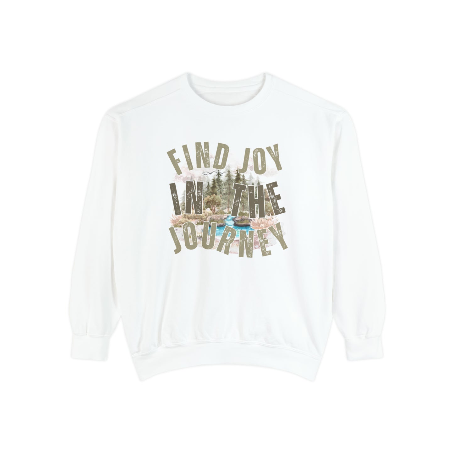 Find Joy In The Journey Cozy Comfort Colors Women's Sweatshirt - Comfort and Positivity - Eddy and Rita