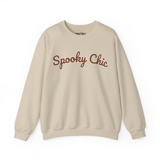 Women's Heavy Blend Sweatshirt – "Spooky Chic" Trendy Halloween Graphic Sweatshirt