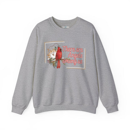 Cardinal Spirit: 'There Are Angels Among Us' Women's Sweatshirt - Eddy and Rita