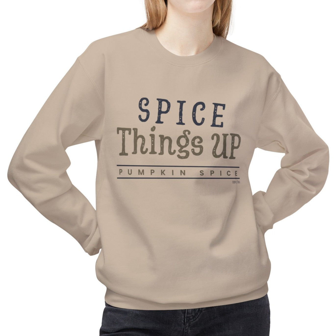 Eddy and Rita Women's Midweight Sweatshirt - "Spice Things Up, Pumpkin Spice" Fall Graphic Pullover