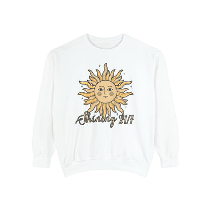 Shining 24/7 Women's Comfort Colors Sweatshirt - Cozy and Radiant - Eddy and Rita