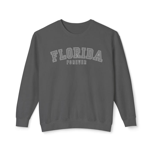 Eddy and Rita Women's Comfort Colors Lightweight Sweatshirt - "Florida Forever" Stylish Graphic Pullover