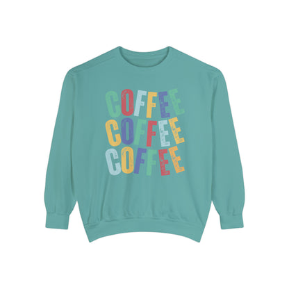 Women's Comfort Colors Coffee Bliss Sweatshirt: Cozy and Vibrant - Eddy and Rita