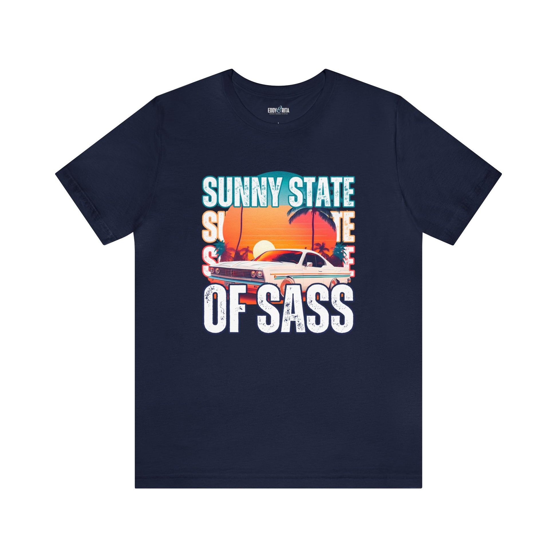 Sunny State of Sass Retro Car Women's Bella Canvas T-shirt - Eddy and Rita