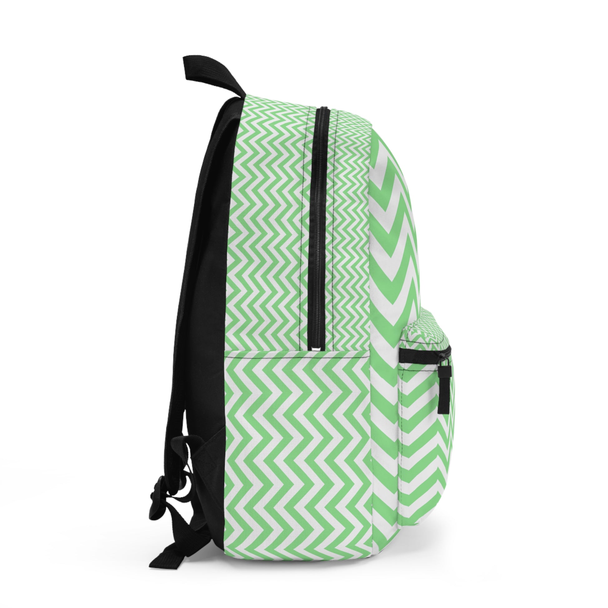 Eddy and Rita Women's Mint Green and White Chevron Backpack - Premium Designer Bag