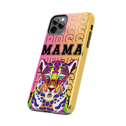 Colorful Cheetah 'Boss Mama' iPhone Case - Stylish and Empowering Protective Cover