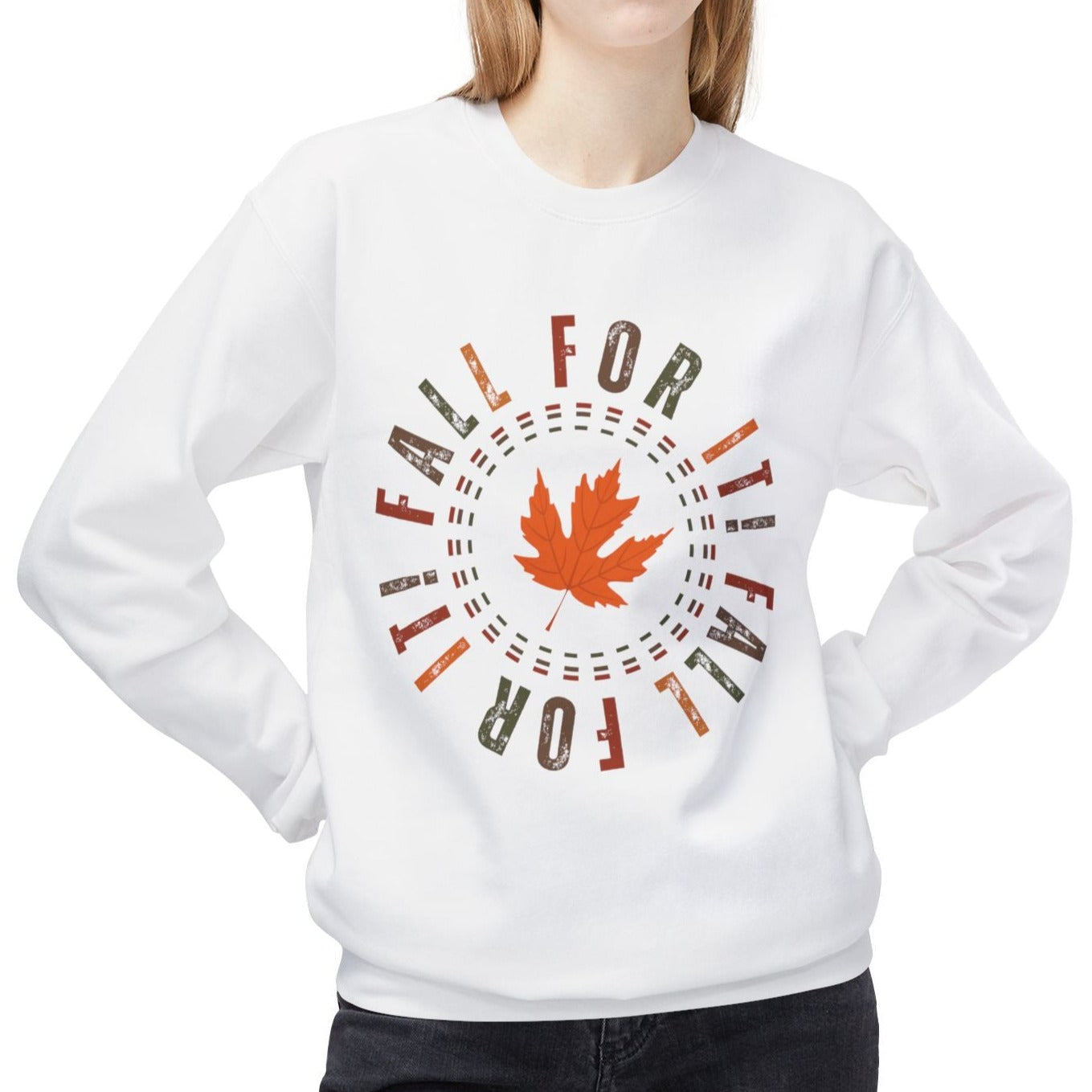 Eddy and Rita Women's Midweight Sweatshirt - "Fall For It" Autumn Graphic Pullover