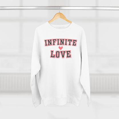 Women's Valentine's Day Graphic Sweatshirt – 'Infinite Love' Cozy Pullover – Romantic Gift for Her, Casual Holiday Outfit