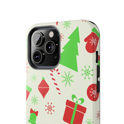 Tough Phone Case for iPhone – Christmas Packages Design | Durable Holiday Stocking Stuffer Gift