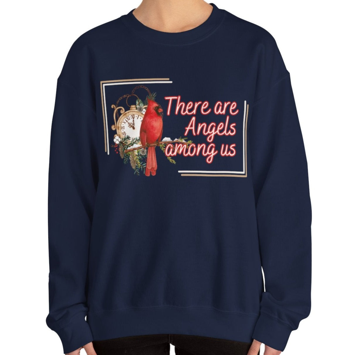 Cardinal Spirit: 'There Are Angels Among Us' Women's Sweatshirt - Eddy and Rita