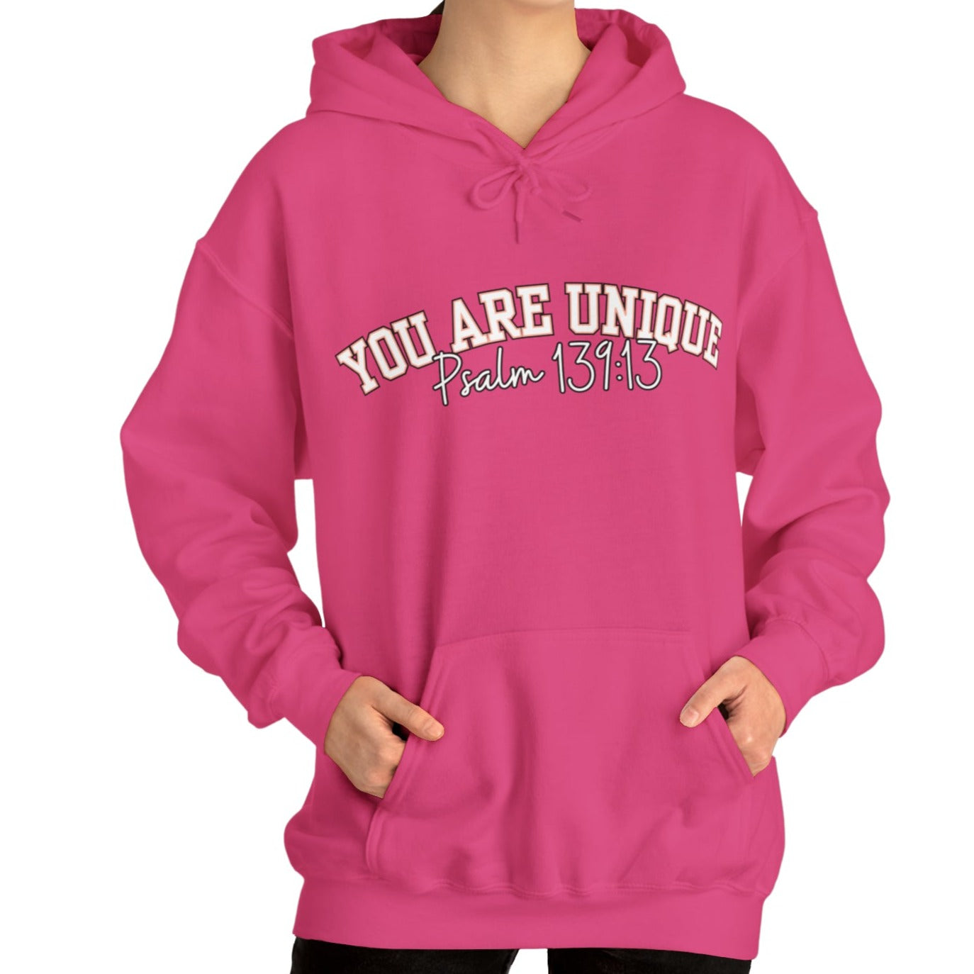 Women's Hoodie with 'You Are Unique - Psalm 139:13' Affirmation - Eddy and Rita