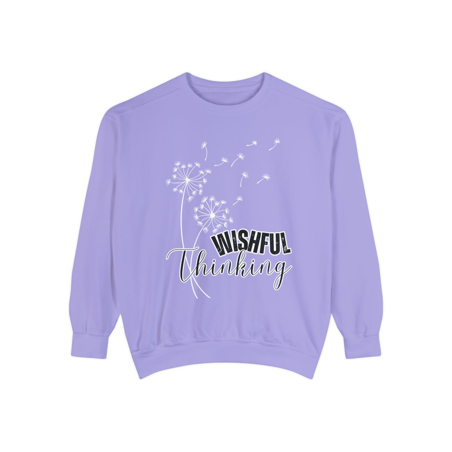 Wishful Thinking Women's Comfort Colors Sweatshirt - Cozy and Thoughtful - Eddy and Rita