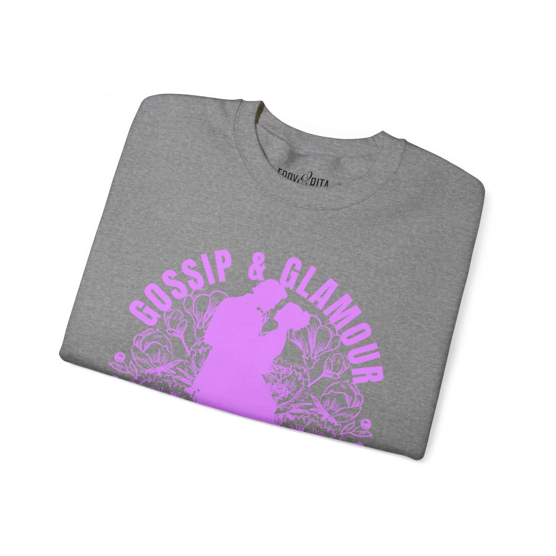 Eddy and Rita Women's Heavy Sweatshirt - "Gossip & Glamour" Bridgerton Tribute - Elegant Graphic Pullover