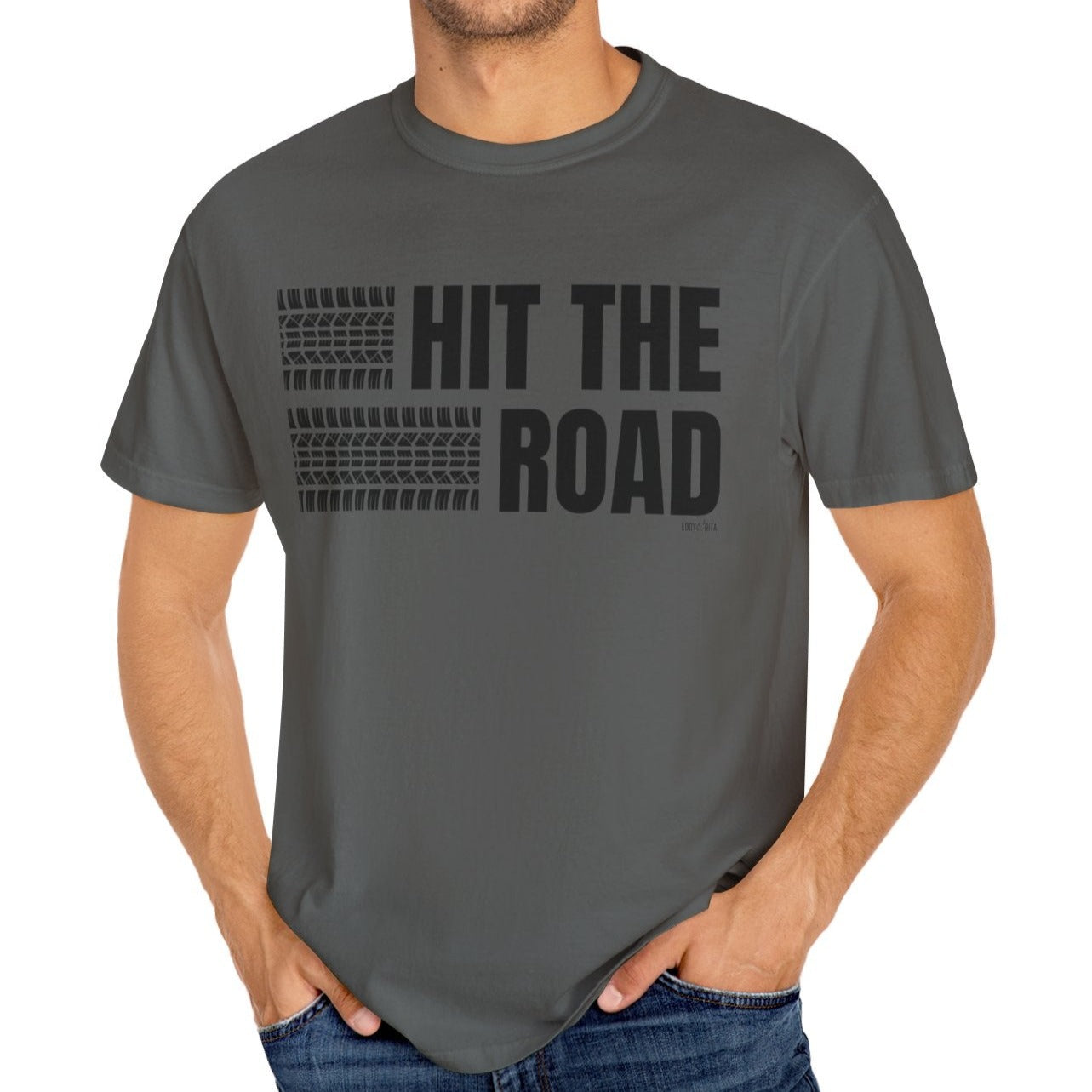 Eddy and Rita Men's Comfort Colors Lightweight T-Shirt - "Hit the Road" Graphic Tee