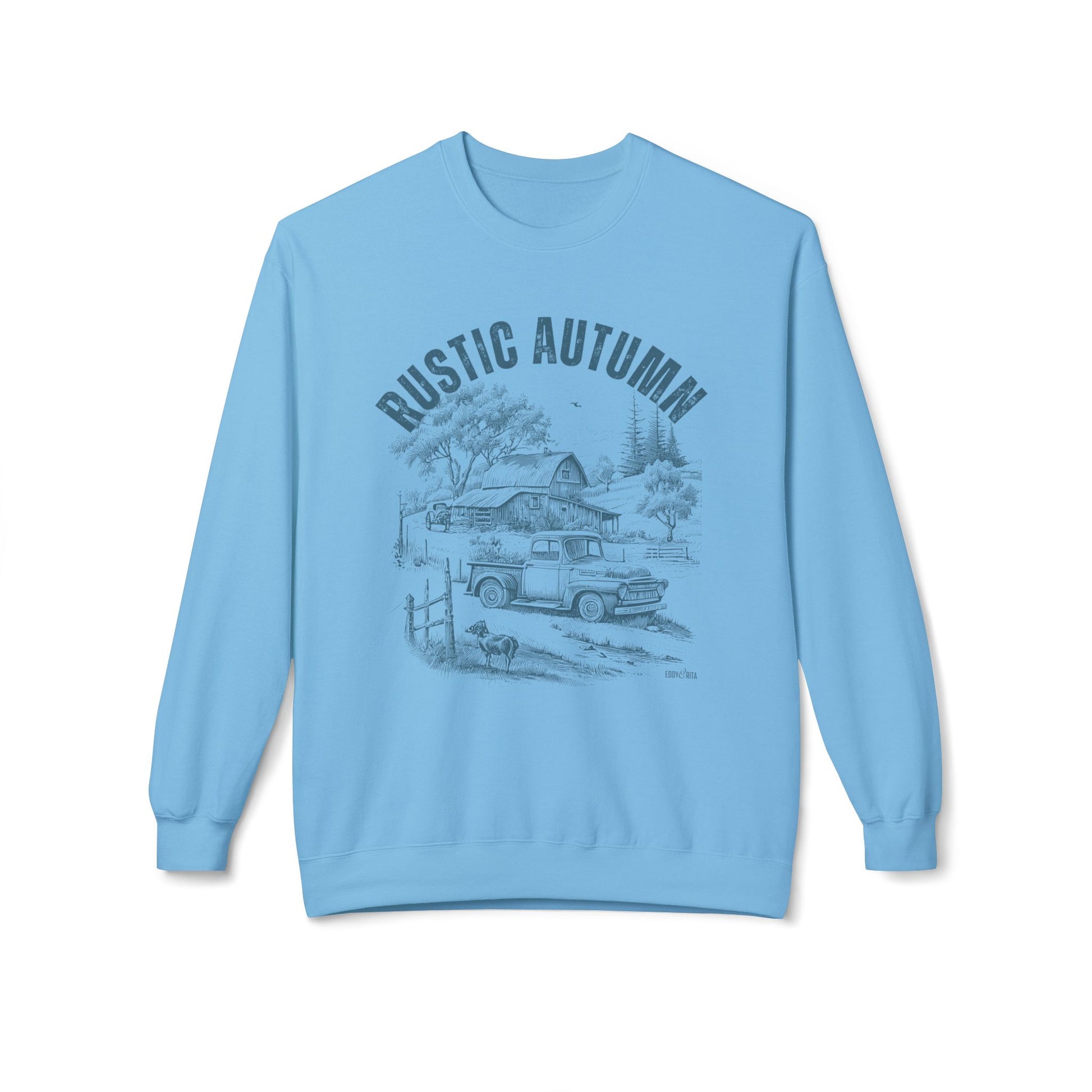 Eddy and Rita Women's Midweight Sweatshirt - "Rustic Autumn" Fall Graphic Pullover