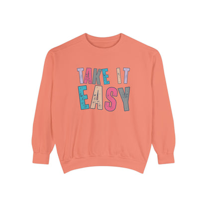 'Take It Easy' Relaxing Comfort Colors Women's Sweatshirt - Eddy and Rita