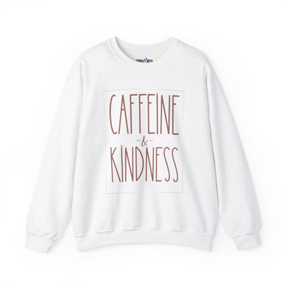 Caffeine and Kindness Women's Sweatshirt: Cozy Comfort with a Positive Brew - Eddy and Rita