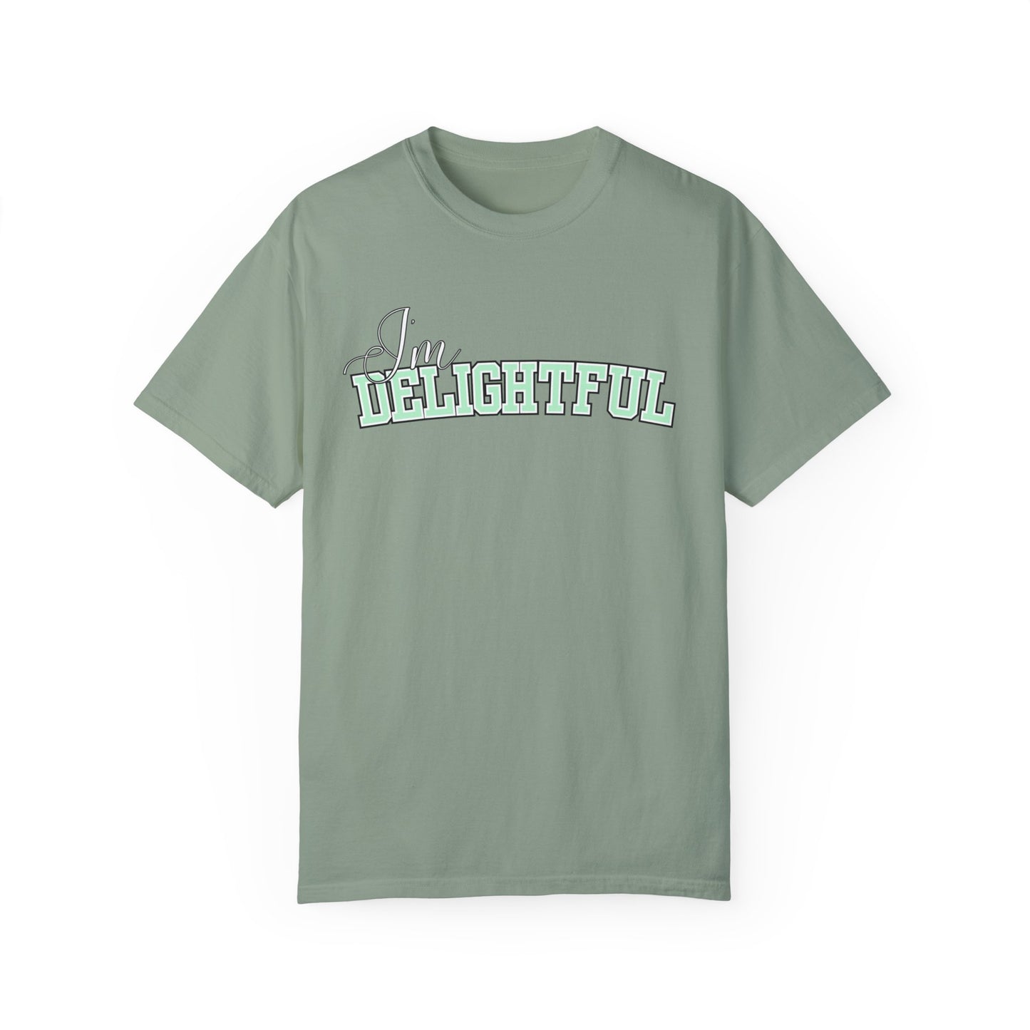 I'm Delightful: Women's Comfort Colors Positive Vibes Tee for Radiant Charm - Eddy and Rita
