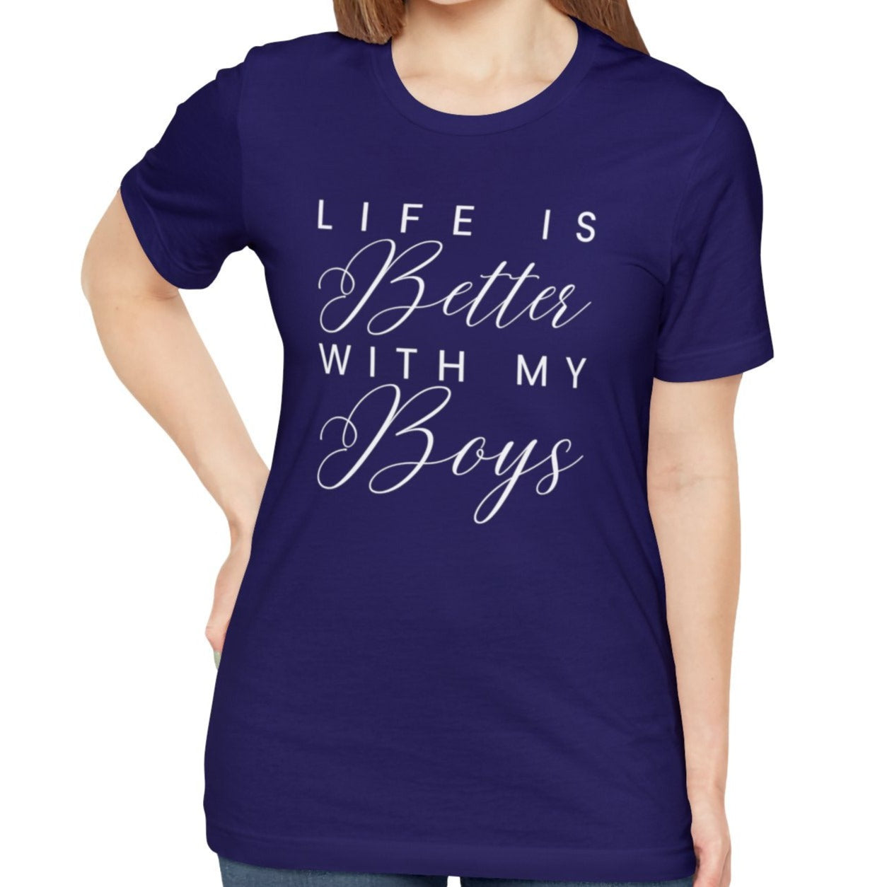 Life is Better with My Boys Women's Tee - Comfortable and Stylish Shirt for Moms - Eddy and Rita