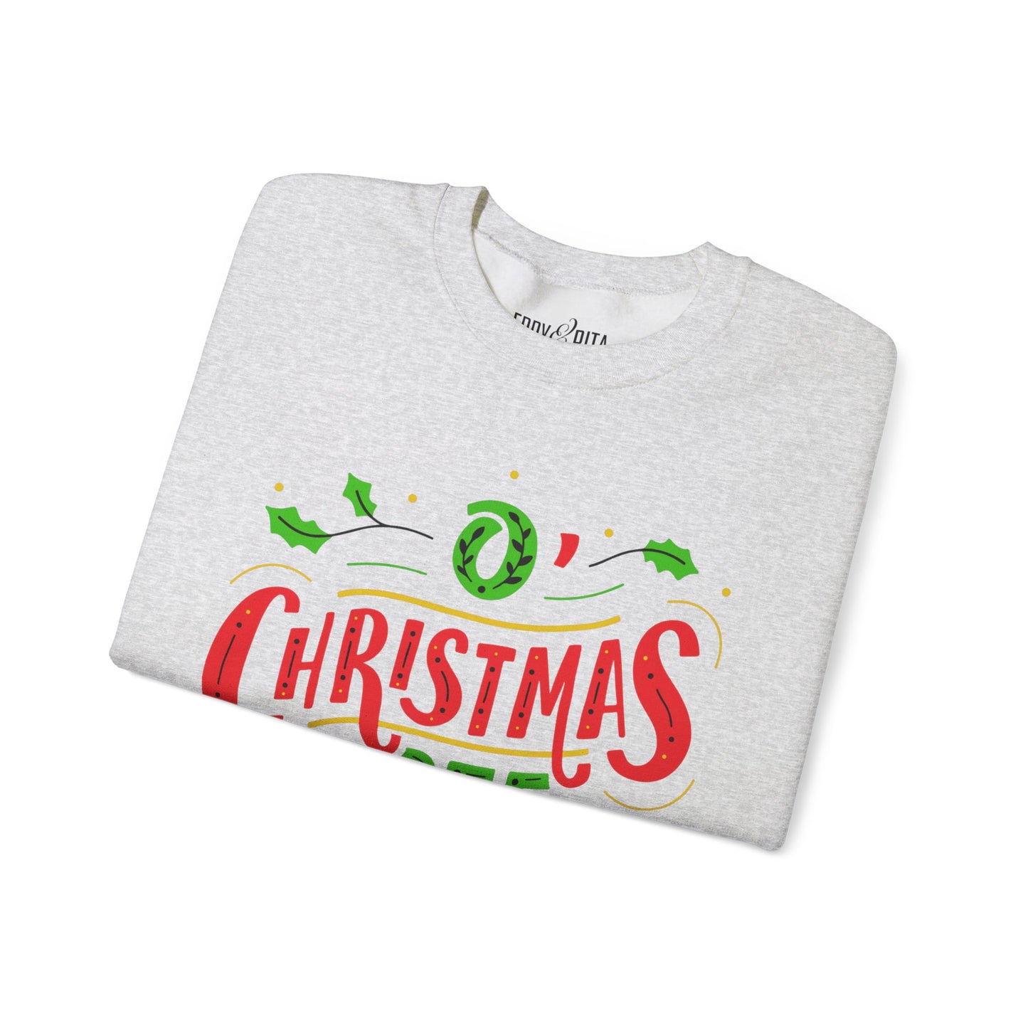 Women’s Heavy Sweatshirt – “O’ Christmas Tree” Elegant Holiday Pullover | Cozy and Classic Christmas Apparel