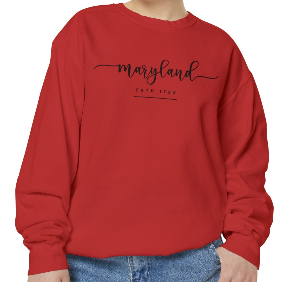 Cozy Comfort Colors Women's Sweatshirt Maryland-Inspired Chic - Eddy and Rita