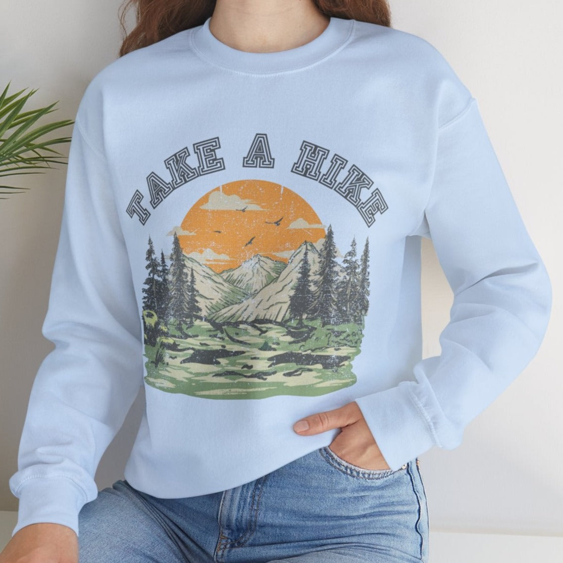 Take a Hike Sunrise Women's Sweatshirt: Nature Lover's Delight - Eddy and Rita