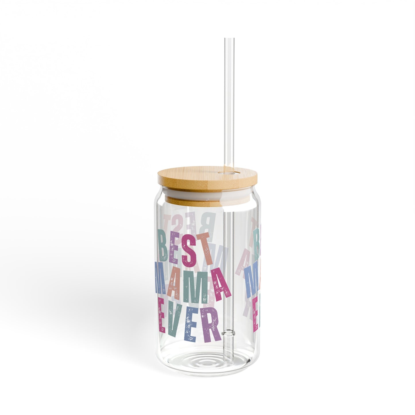 Best Mama Ever 16 oz Sipper Glass with Lid - Eddy and Rita