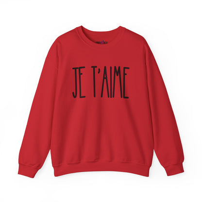 Je T'aime Women's Sweatshirt: Cozy Comfort with French Elegance - Eddy and Rita