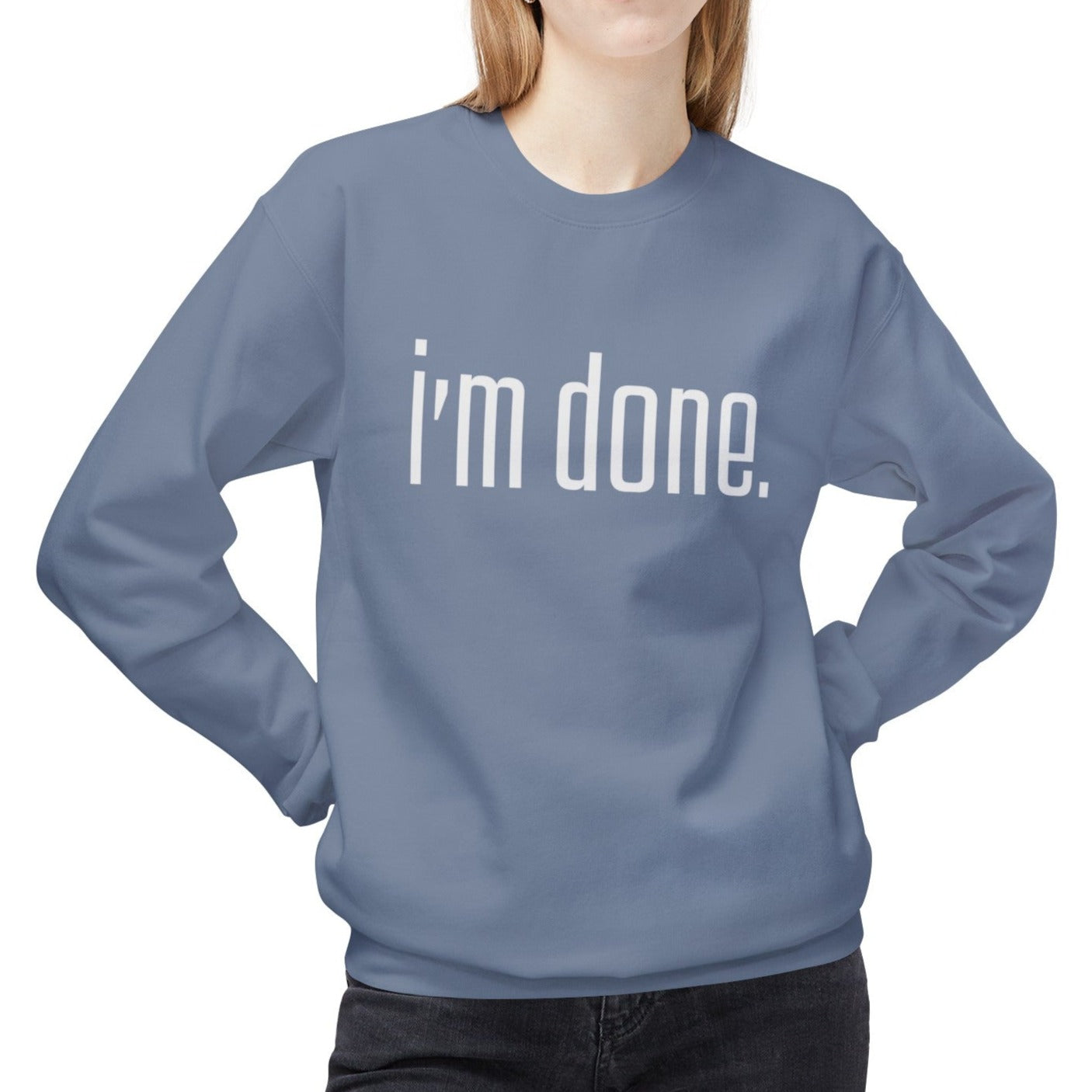 Done and Cozy Women's Midweight Fleece Crewneck Sweatshirt - Eddy and Rita