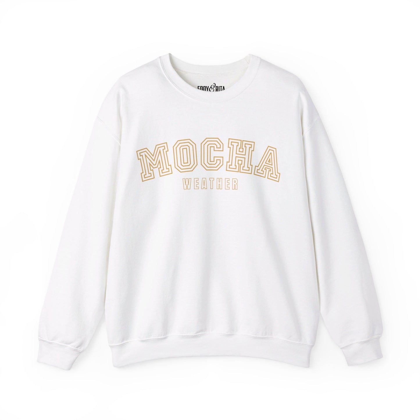 Women's Heavy Blend Sweatshirt – "Mocha Weather" Cozy Graphic Sweatshirt