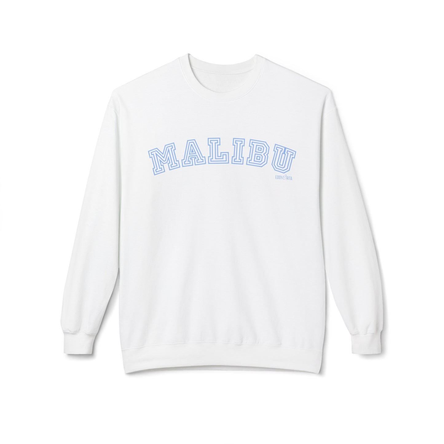 Eddy and Rita Women's Midweight Crewneck Sweatshirt - "Malibu" Coastal Graphic Pullover