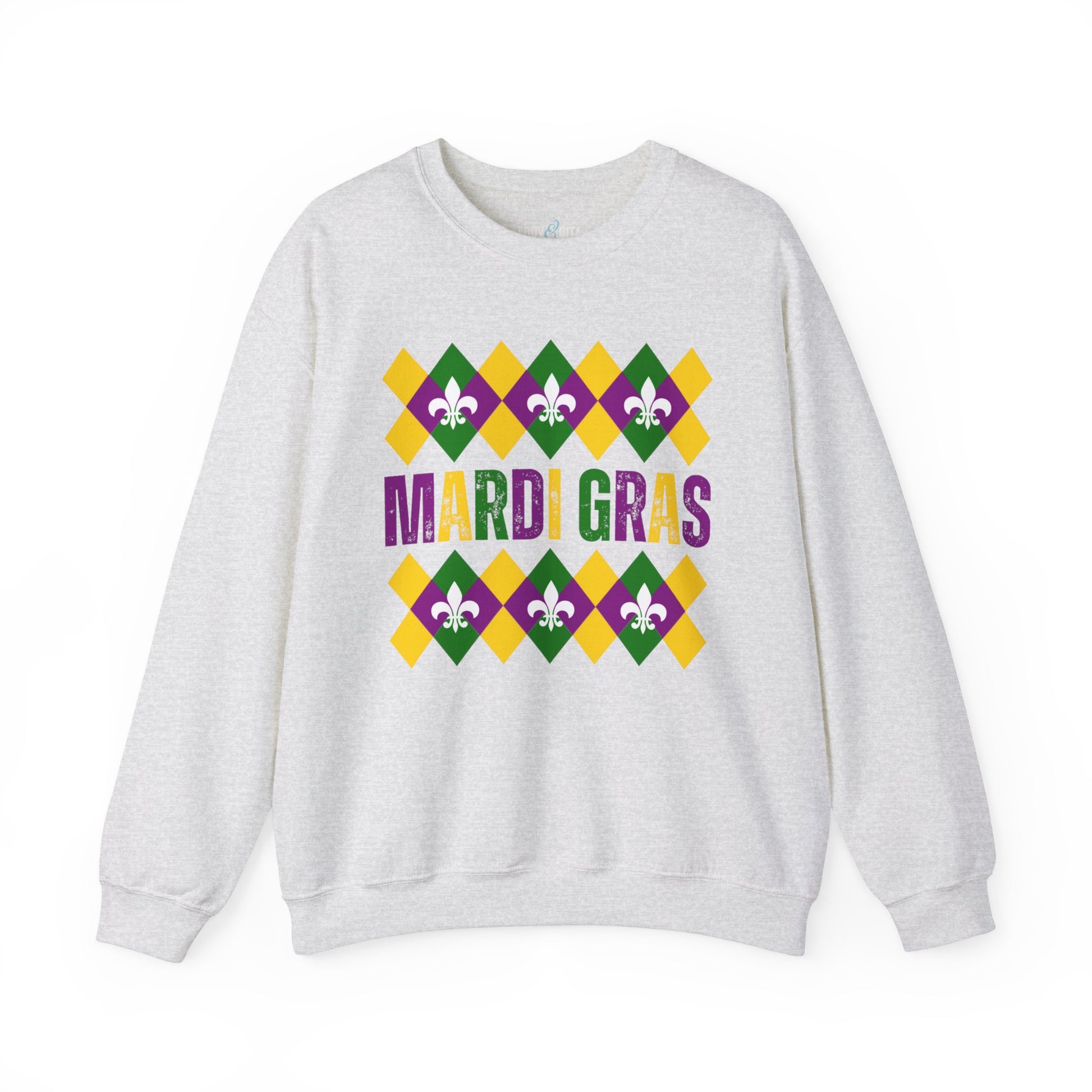 Mardi Gras Fleur-de-Lis Women's Sweatshirt: Festive Comfort with Stylish Elegance - Eddy and Rita