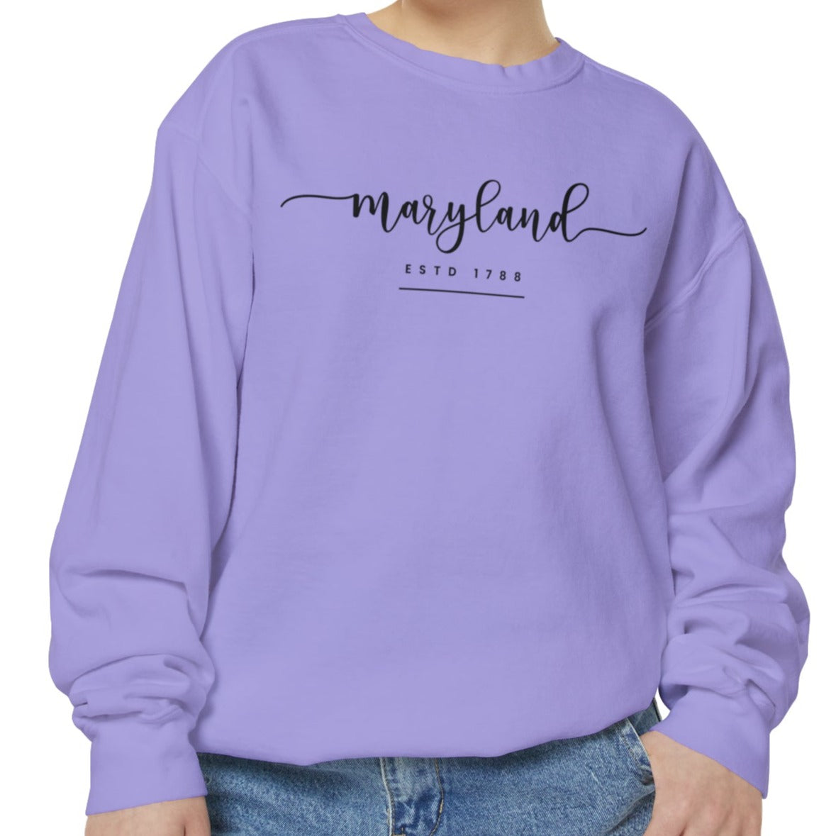 Cozy Comfort Colors Women's Sweatshirt Maryland-Inspired Chic - Eddy and Rita