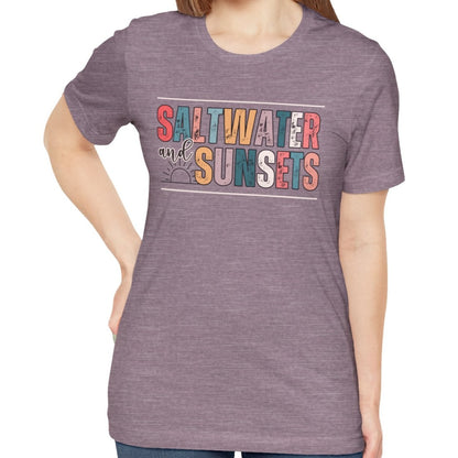 Saltwater and Sunsets Women's Bella Canvas T-Shirt - Eddy and Rita