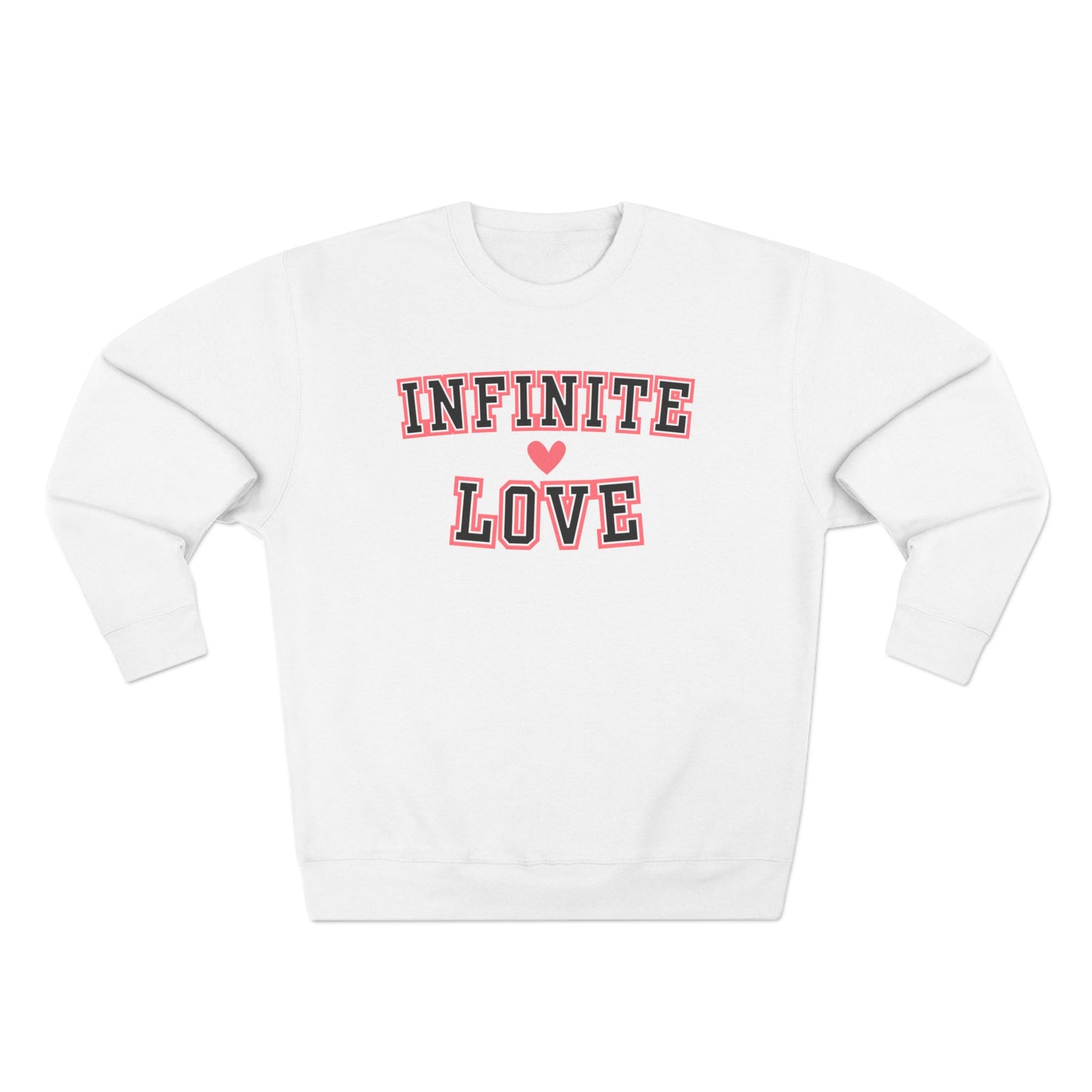 Women's Valentine's Day Graphic Sweatshirt – 'Infinite Love' Cozy Pullover – Romantic Gift for Her, Casual Holiday Outfit