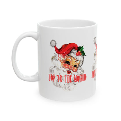 11 oz Ceramic Mug – “Joy to the World” | Classic and Festive Holiday Coffee Cup