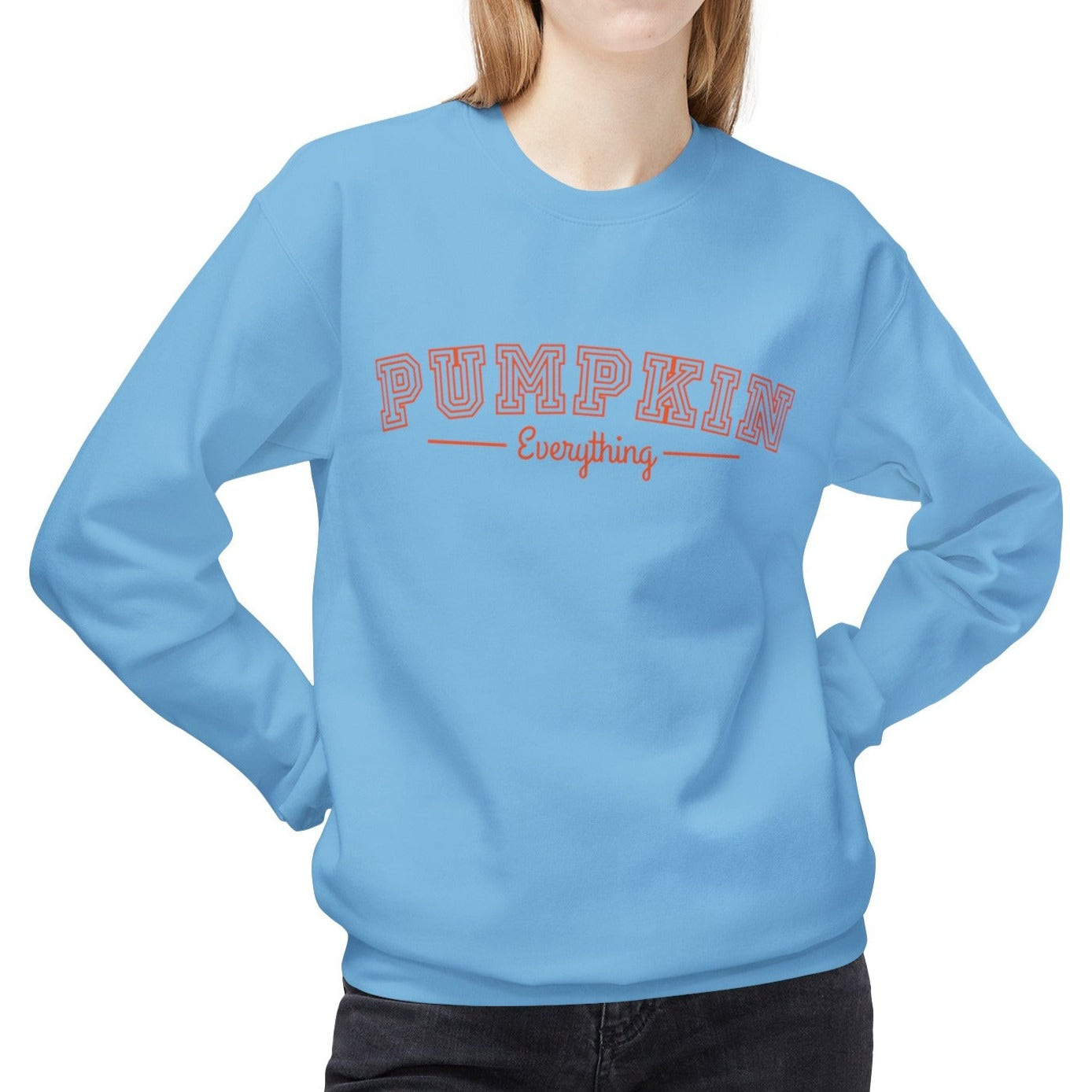 Eddy and Rita Women's Midweight Crewneck Sweatshirt - "Pumpkin Everything" Fall Graphic Pullover