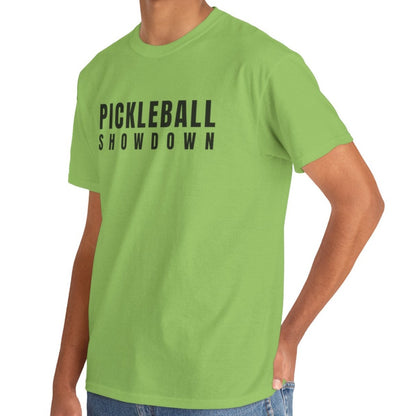 Eddy and Rita Unisex Heavy Cotton T-Shirt - "Pickleball Showdown" Graphic Tee for Sports Enthusiasts