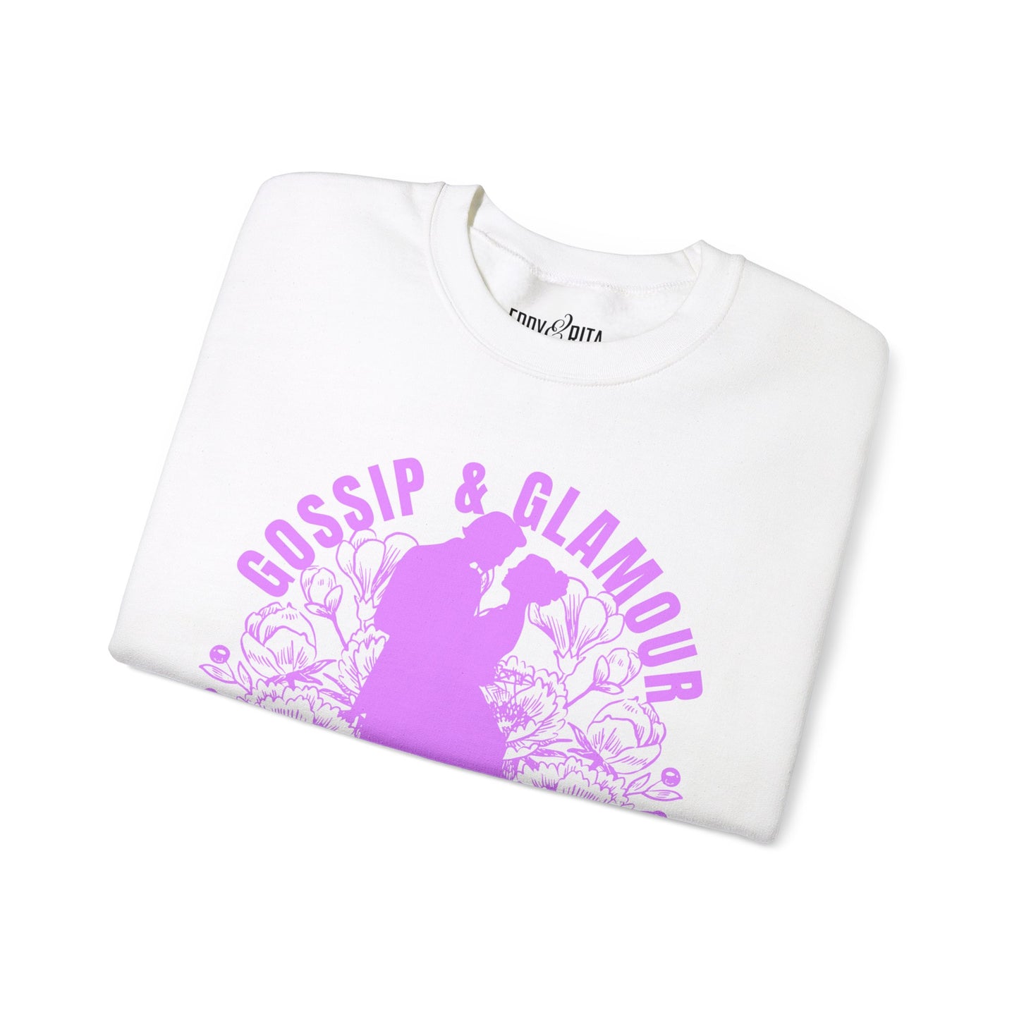 Eddy and Rita Women's Heavy Sweatshirt - "Gossip & Glamour" Bridgerton Tribute - Elegant Graphic Pullover