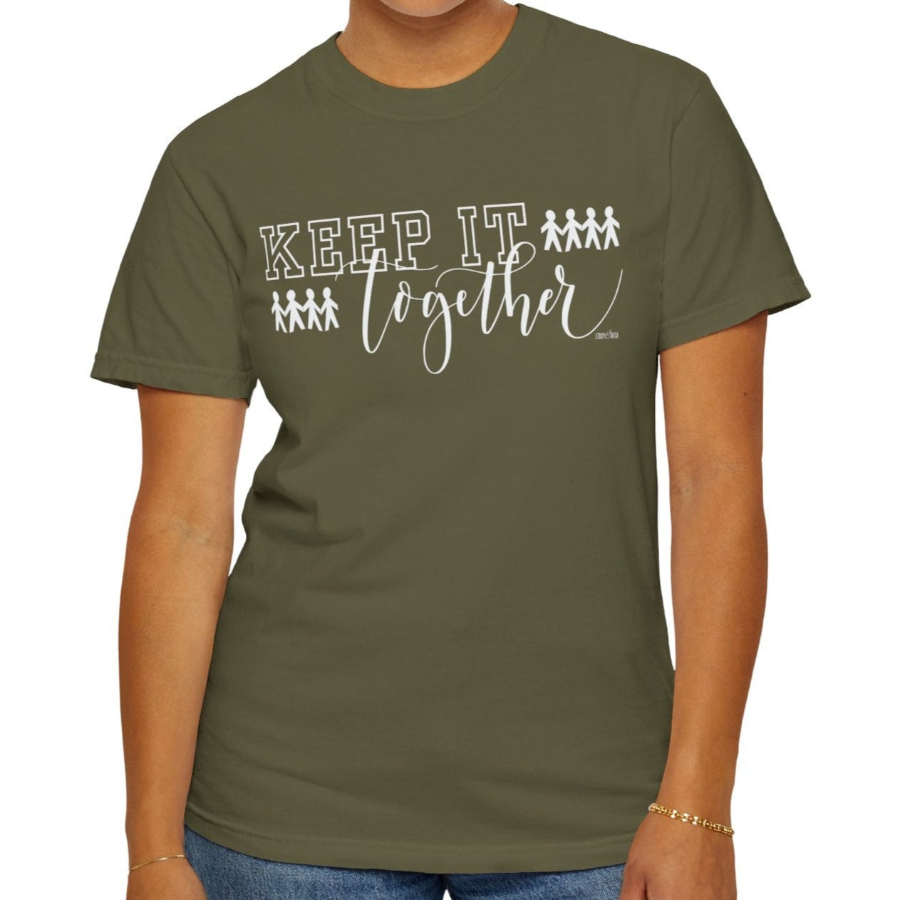 Eddy and Rita Women's Comfort Colors Tee - "Keep It Together" Family Themed Graphic Tee