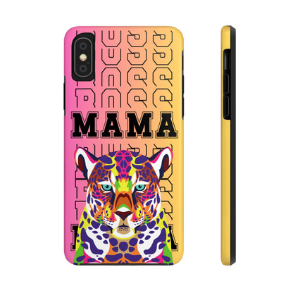 Colorful Cheetah 'Boss Mama' iPhone Case - Stylish and Empowering Protective Cover