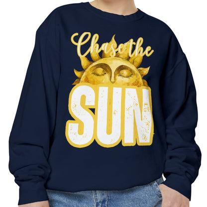 Chase the Sun Women's Comfort Colors Sweatshirt - Cozy and Inspirational - Eddy and Rita