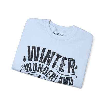 Women's Heavy Sweatshirt – "Winter Wonderland" Cozy Winter Graphic Sweatshirt