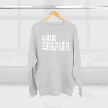 Women's Valentine's Day Graphic Sweatshirt – 'Hug Dealer' Cute and Cozy Pullover – Romantic Gift Idea, Casual Holiday Outfit