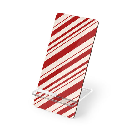 Mobile Display Stand for iPhone – Candy Cane Stripes Design | Perfect Holiday Stocking Stuffer