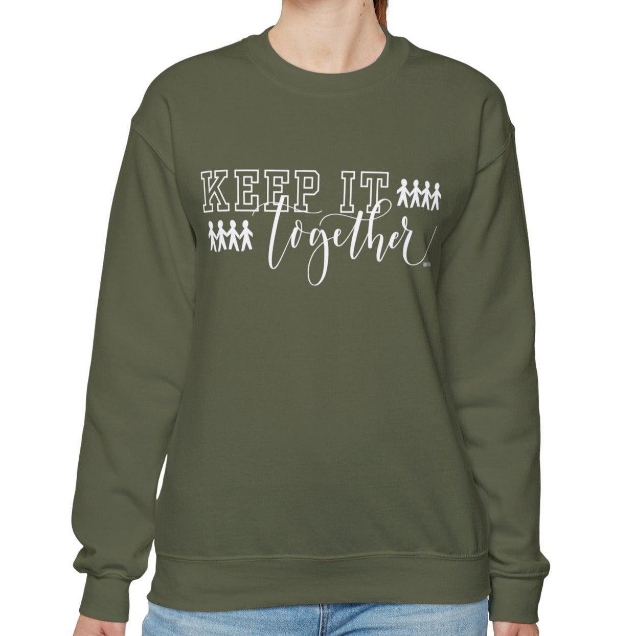 Eddy and Rita Women's Heavy Sweatshirt - "Keep It Together" Family Themed Graphic Pullover