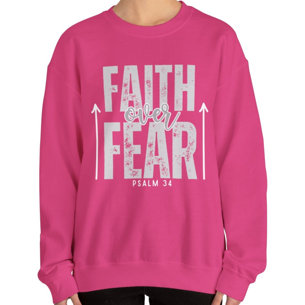 Faith over Fear: Women's Empowerment Sweatshirt for Positive Vibes - Eddy and Rita