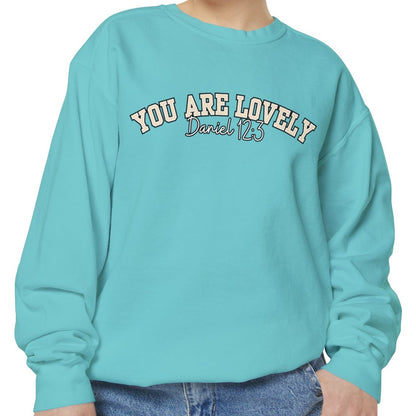 Women's Comfort Colors Sweatshirt with 'You Are Lovely' Inspired by Daniel 12:3 - Eddy and Rita